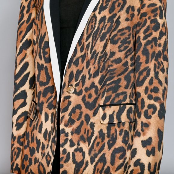 ESCADA Bryony Leopard Print Blazer Sz 42 - Picture 2 of 6